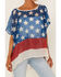 Tasha Polizzi Women's Stars & Stripes Spirit Poncho, Multi, hi-res