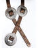Image #3 - Shyanne Women's Tooled Metallic Concho Belt, Dark Brown, hi-res