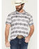 Image #1 - Rock & Roll Denim Men's Southwestern Print Short Sleeve Button-Down Polo, White, hi-res