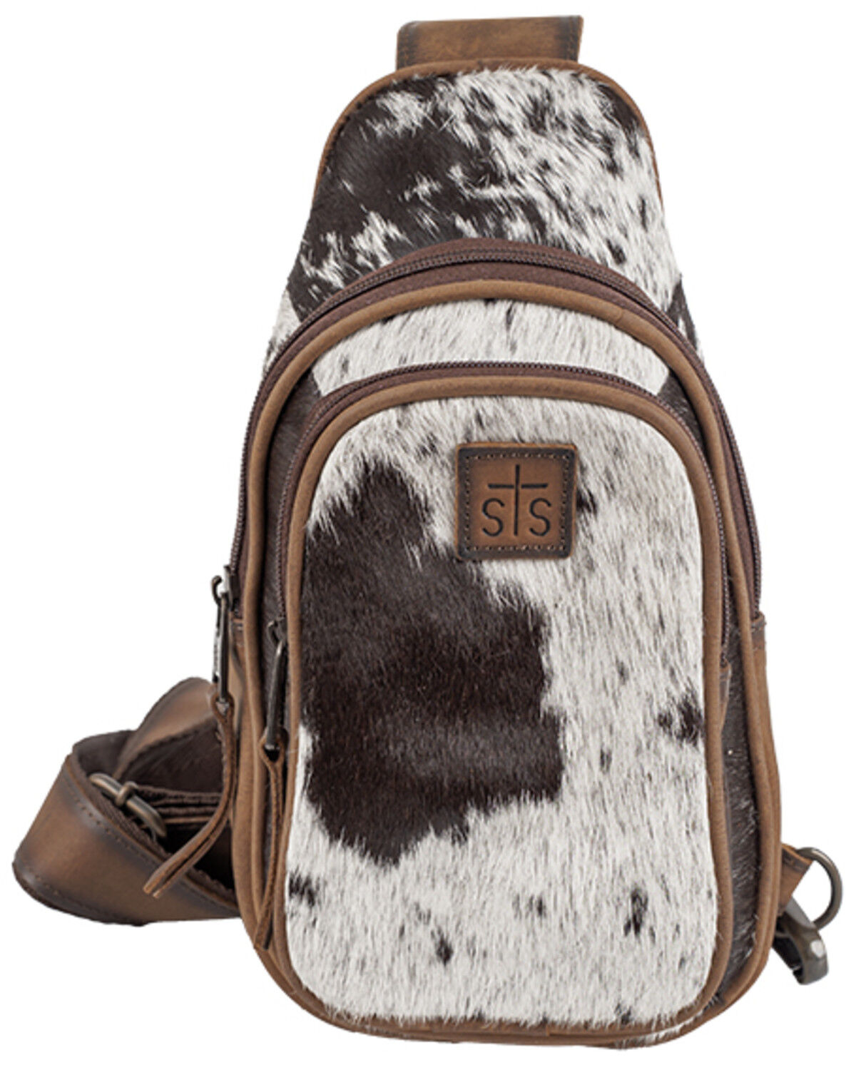 Image #1 - STS Ranchwear By Carroll Women's Sojourner Cowhide Sling Bag, Brown, hi-res