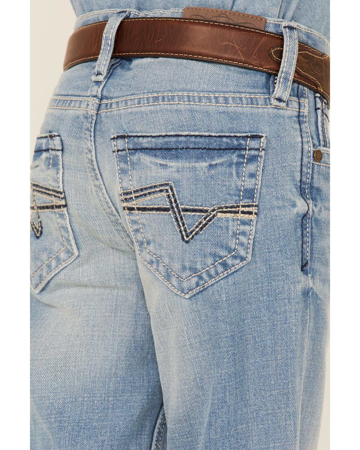 Image #4 - Cody James Boys' Arlo Light Wash Slim Bootcut Jeans, Blue, hi-res