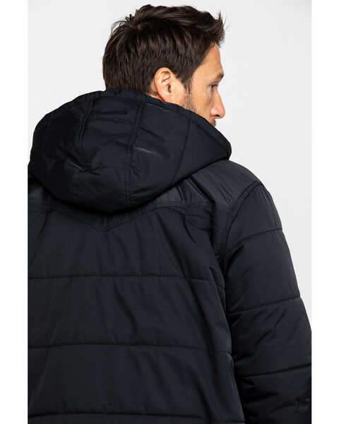Image #5 - Cody James Men's Round Up Two Tone Western Styled Hooded Winter Puffer Coat , , hi-res