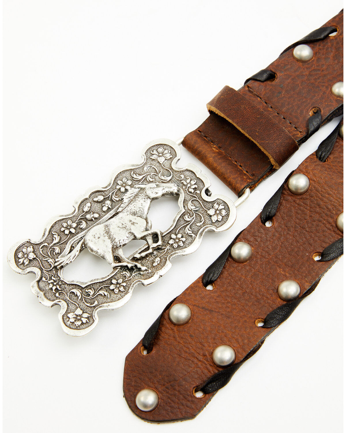 Image #2 - Tasha Polizzi Women's Gallup Studded Horse & Floral Buckle Belt, , hi-res
