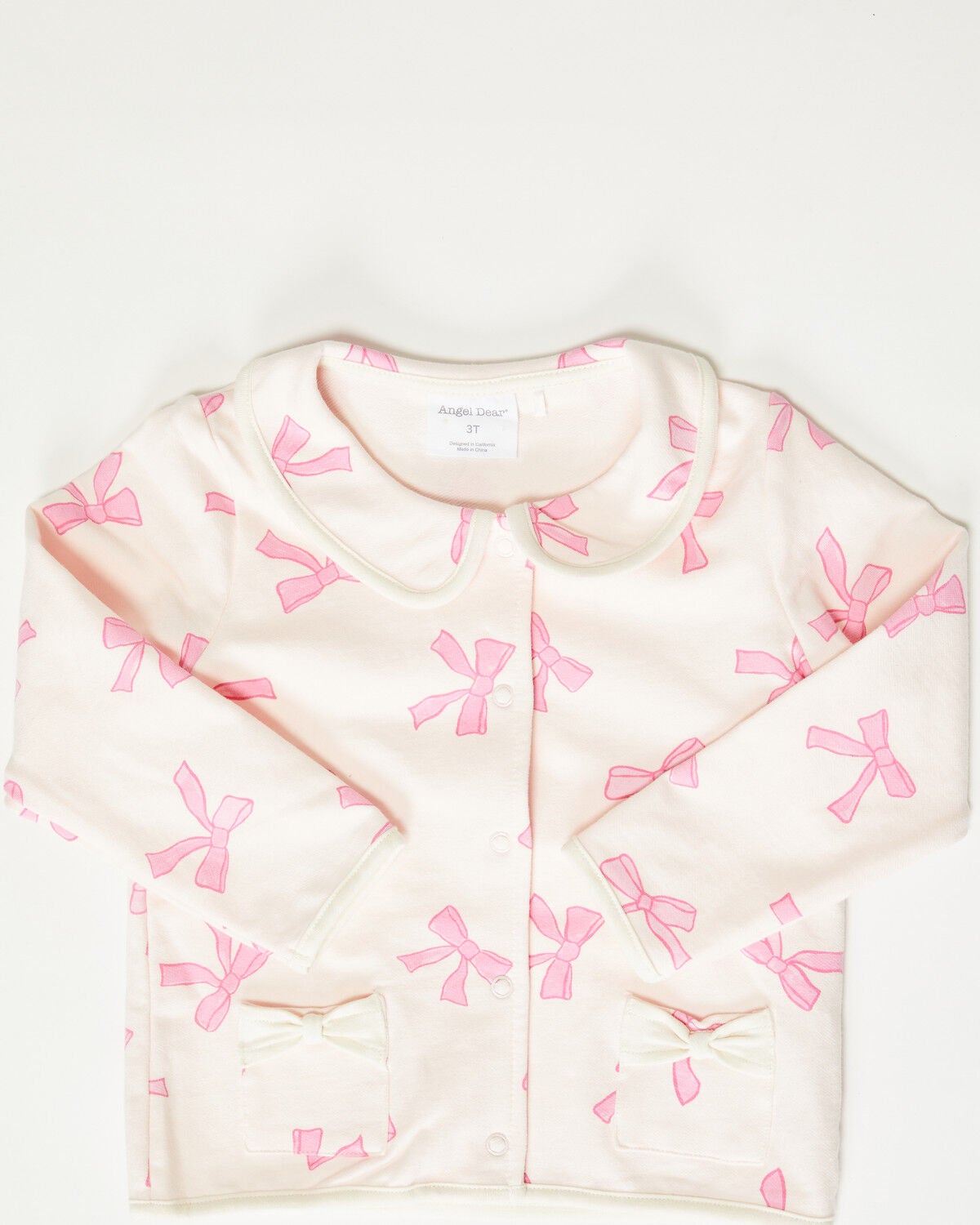 Angel Dear Toddler Girls' Bow Print Jacket, Light Pink, hi-res