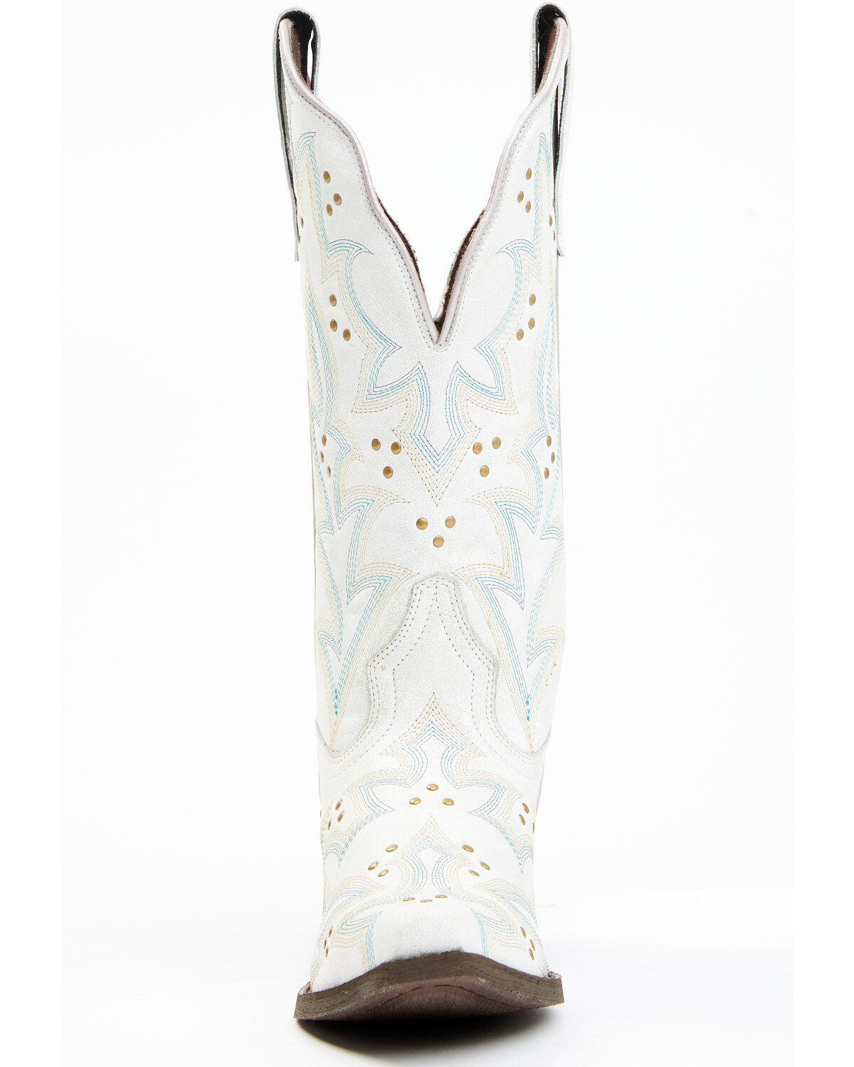 Image #4 - Laredo Women's Adrian Wide Calf Western Boots - Snip Toe, White, hi-res