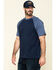 Image #3 - Hawx Men's Navy Midland Short Sleeve Baseball Work T-Shirt - Tall , Navy, hi-res