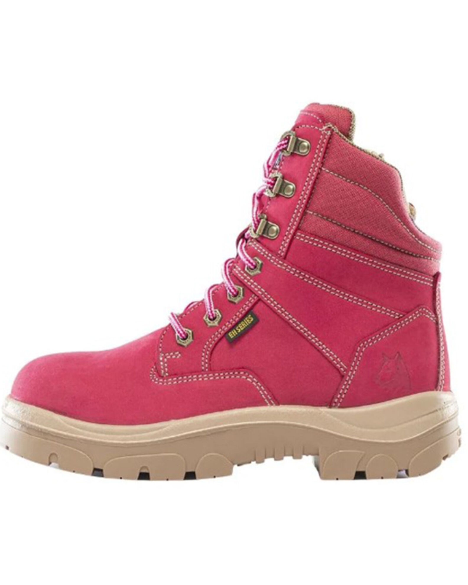 Pink construction boots store