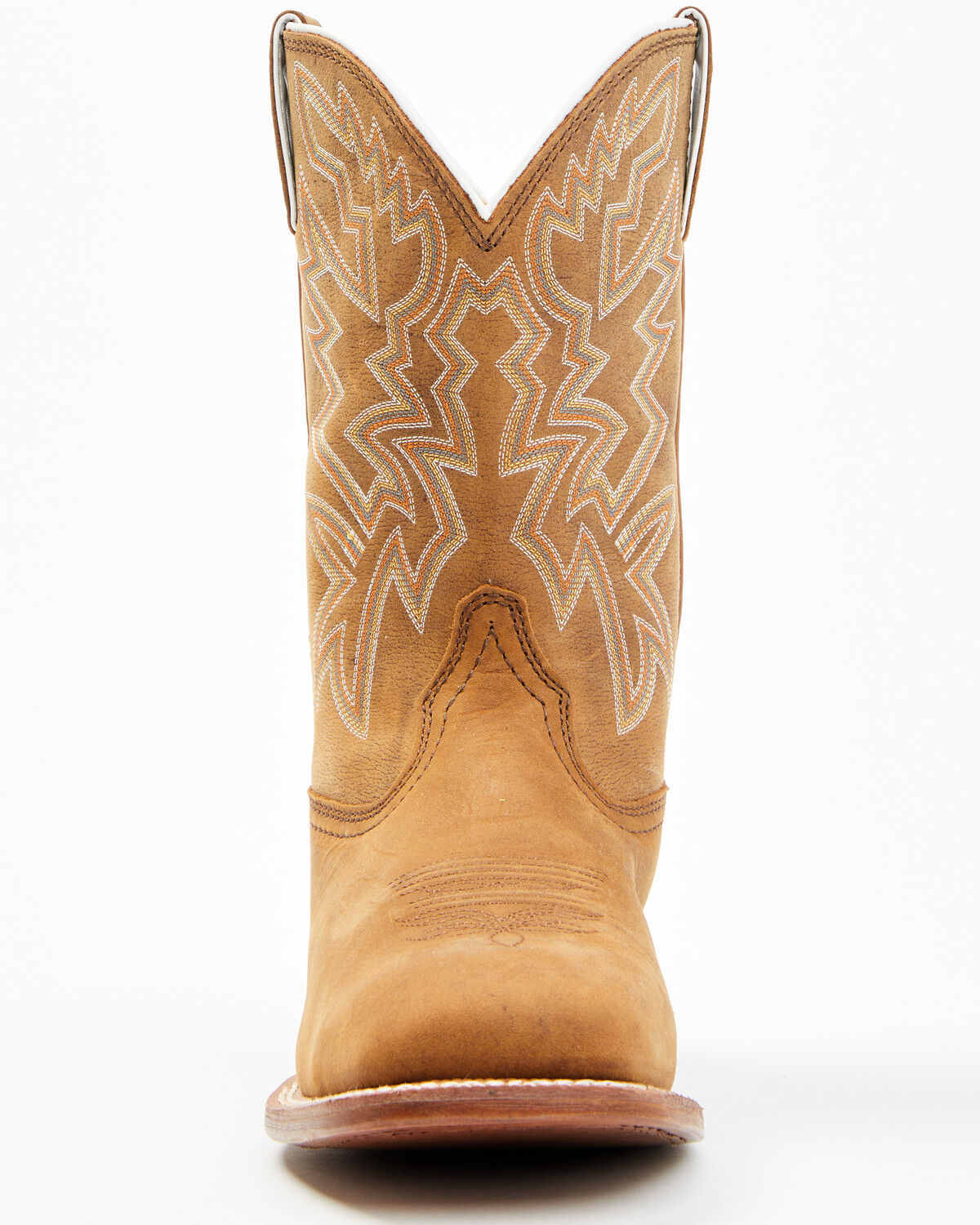 Image #4 - Justin Men's Frontier Western Boots - Broad Square Toe, Brown, hi-res