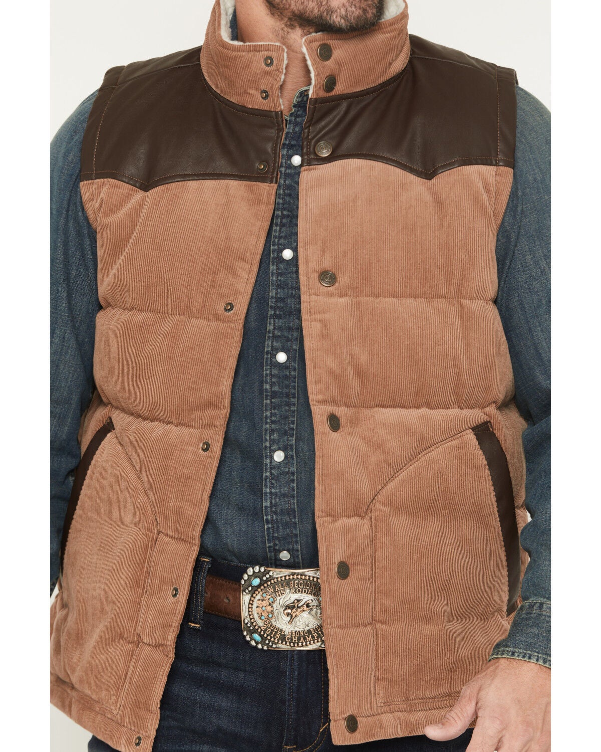 Cody James Men's Lonoke Corduroy Puffer Vest - Tall | Boot Barn