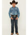 Image #3 - Rock & Roll Denim Boys' Dark Wash Bootcut Stretch Denim Jeans, Dark Wash, hi-res