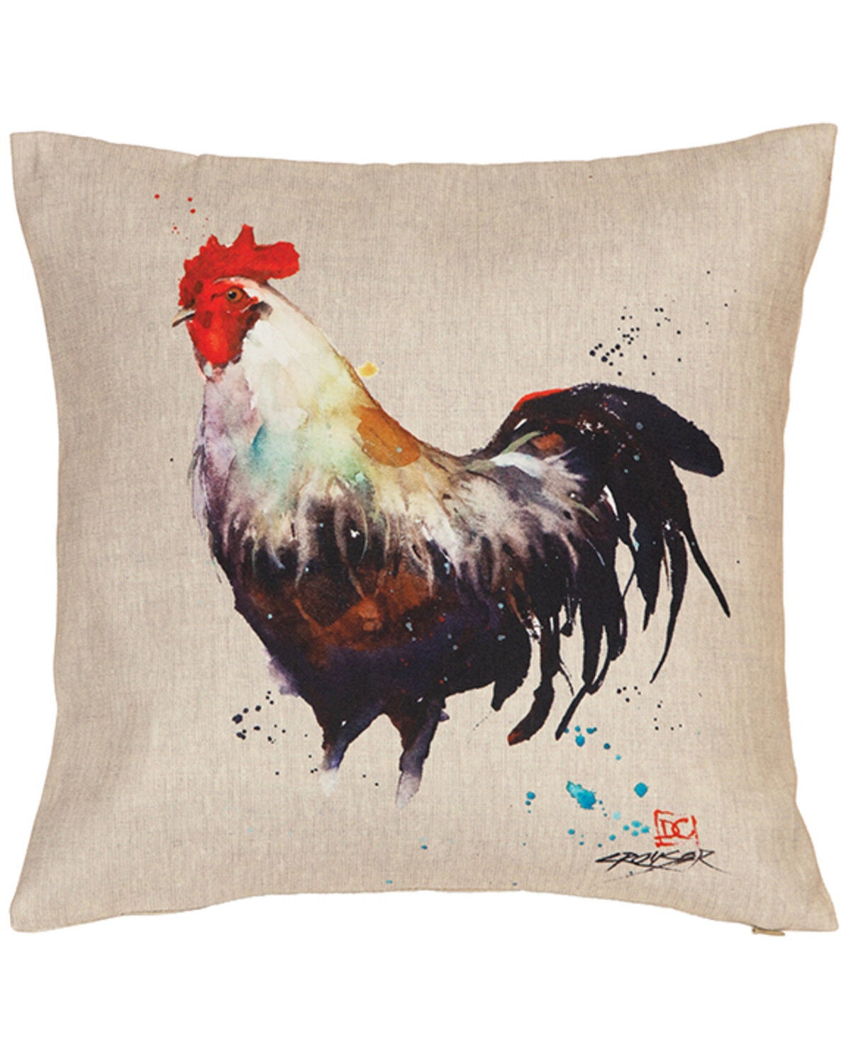 Carstens Home Rooster Outdoor Pillow, Multi, hi-res