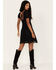 Beyond The Radar Women's Cap Sleeve Lace Dress, Black, hi-res