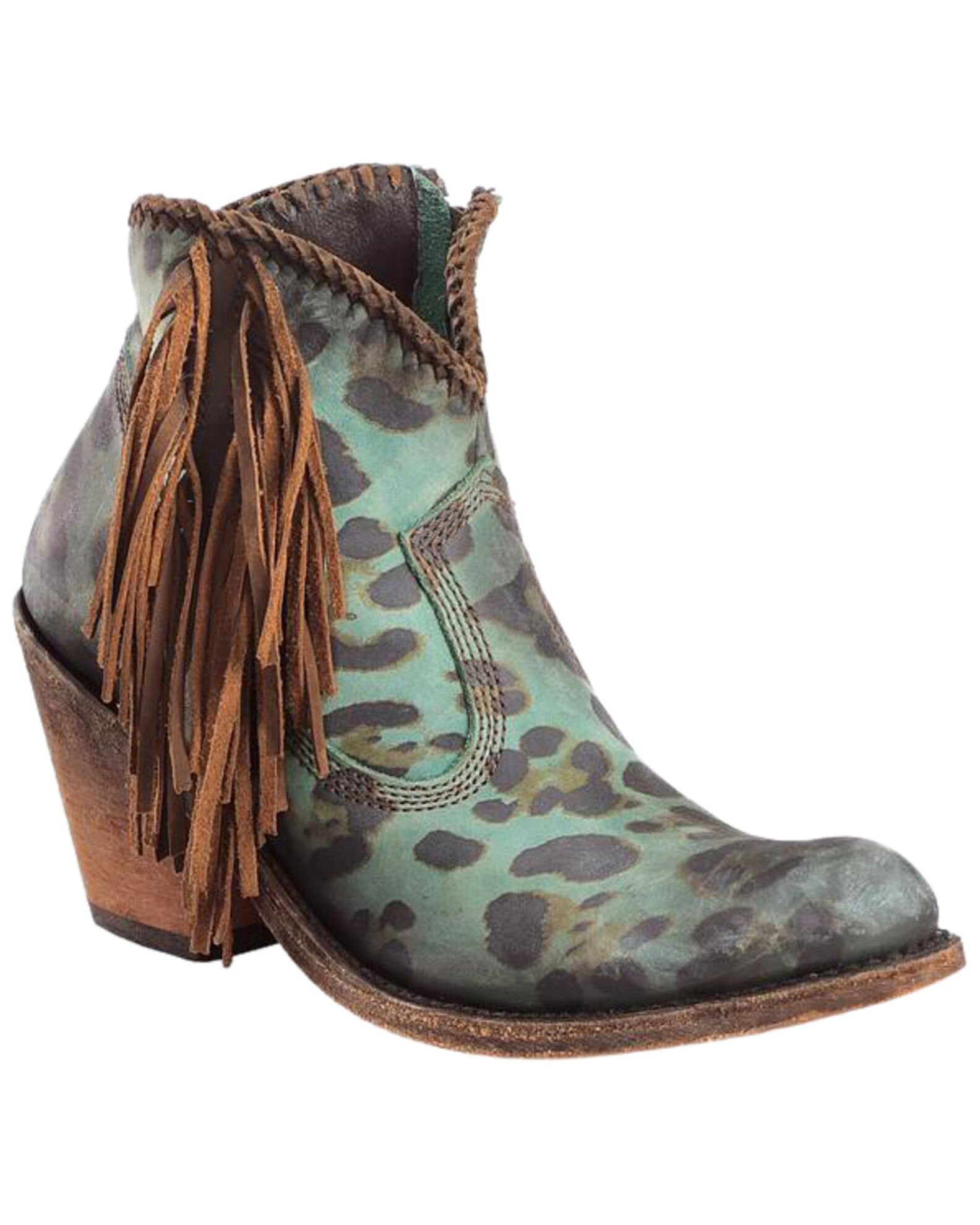 Liberty Black Women s Chita Turquesa Fringe Booties Medium Toe