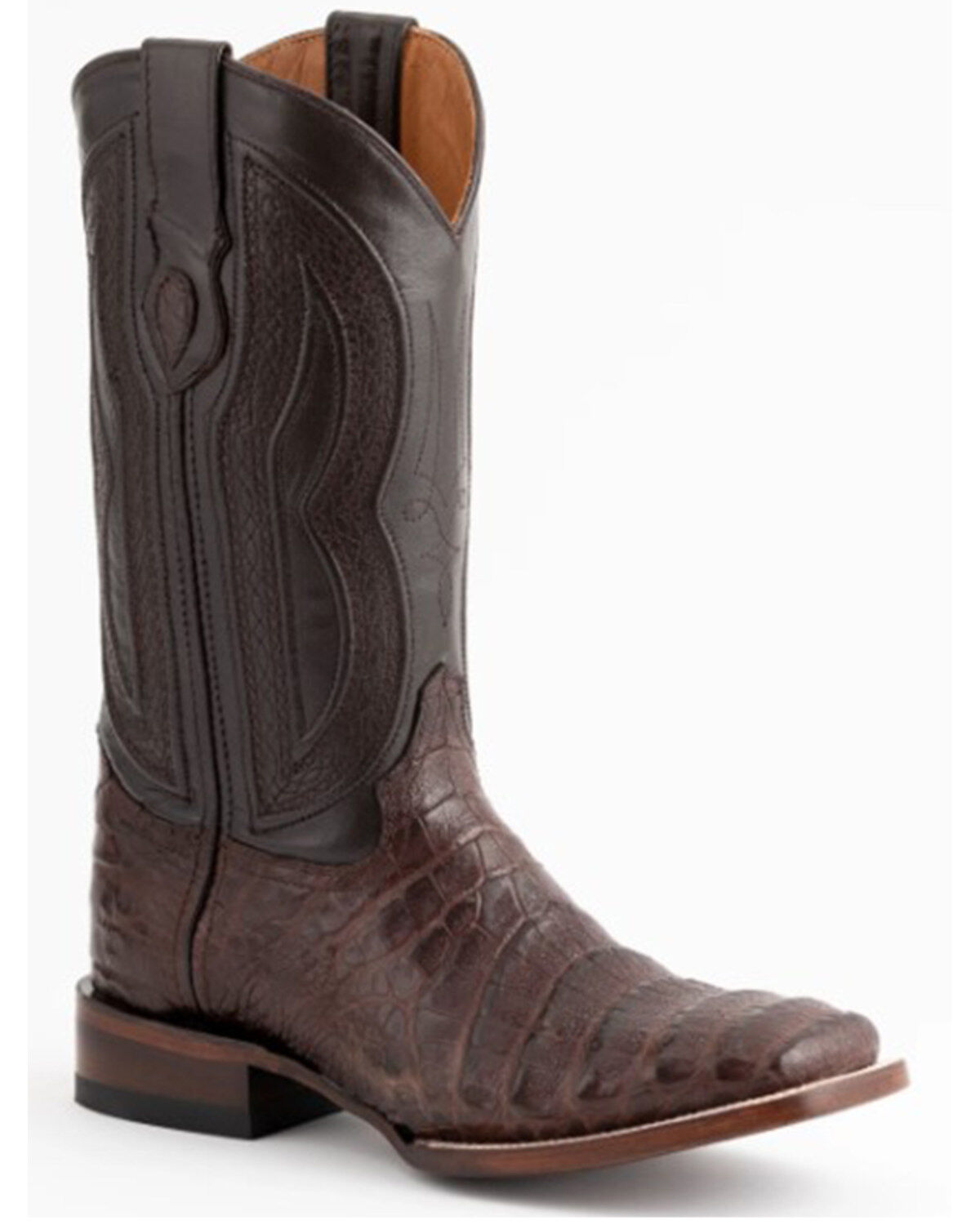 Image #1 - Ferrini Men's Belly Caiman Crocodile Exotic Western Boots, Chocolate, hi-res
