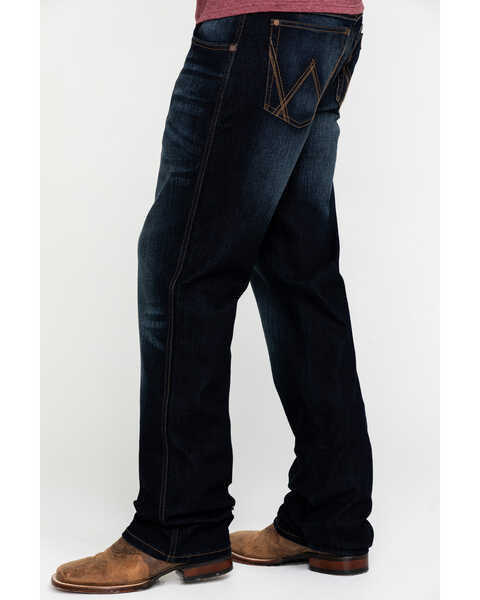 Image #3 - Wrangler Retro Men's Lavon Dark Stretch Relaxed Bootcut  Jeans , , hi-res