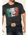Lazy J Ranch Men's Charcoal Mexico Flag Elevation Graphic Short Sleeve T-Shirt  , Charcoal, hi-res