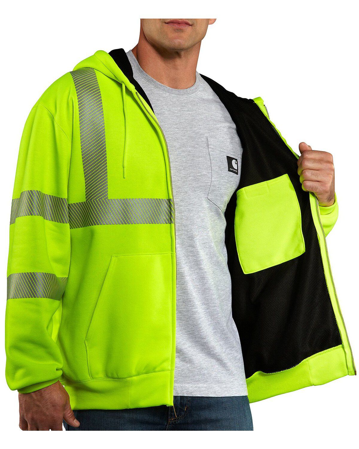 carhartt hoodie hi vis