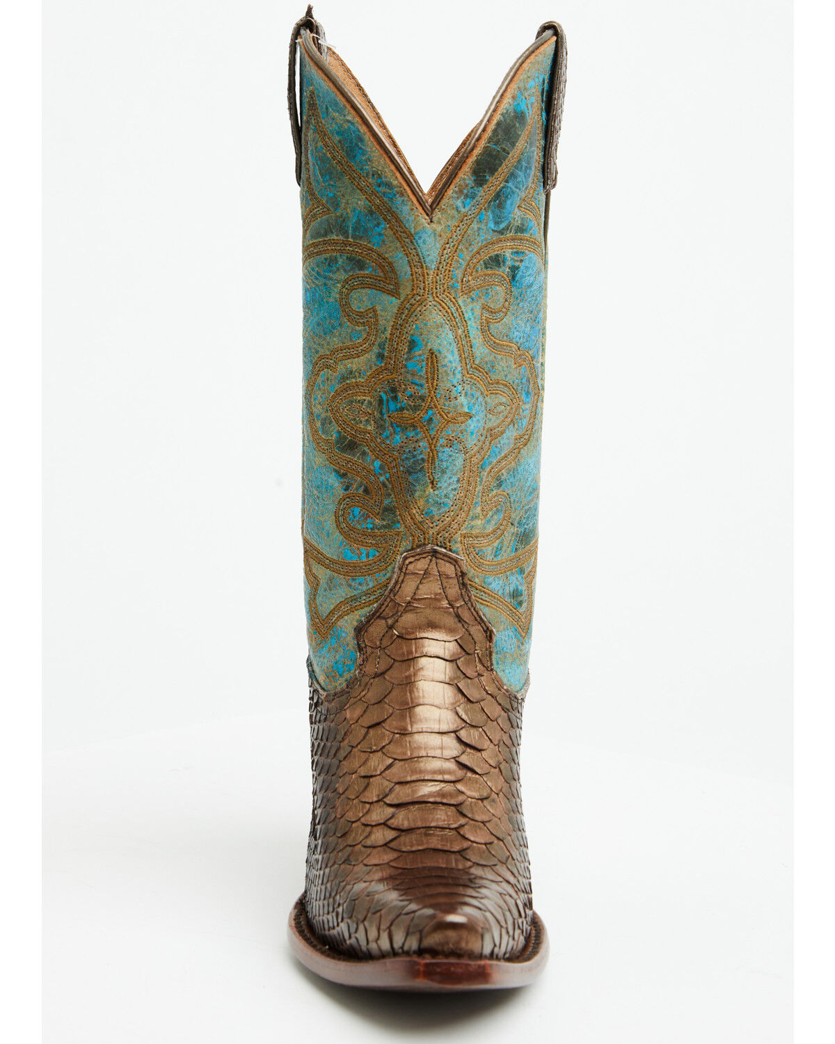Image #4 - Shyanne Women's Exotic Python Western Boots - Snip Toe, Turquoise, hi-res