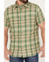 Brothers & Sons Men's Plaid Print Short Sleeve Button-Down Western Shirt, Brown, hi-res