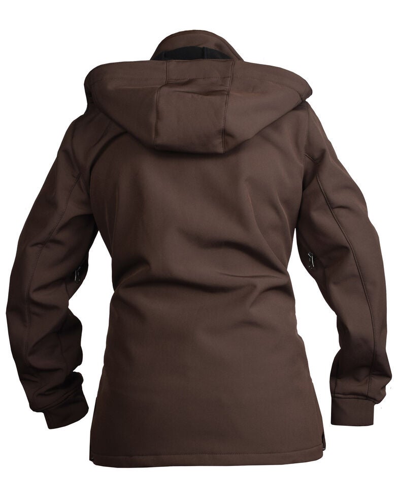 keld womens softshell hooded jacket