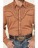 Image #3 - Scully Men's Embroidered Long Sleeve Snap Western Shirt, Brown, hi-res