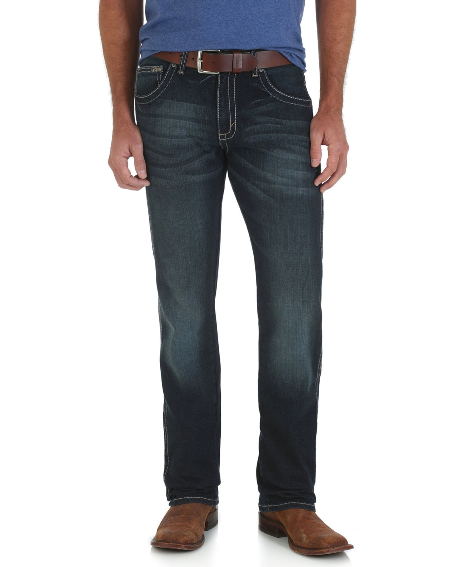 Image #3 - Wrangler Retro Men's Lakeport Straight Leg Jeans - Slim Fit - Big & Tall, Denim, hi-res