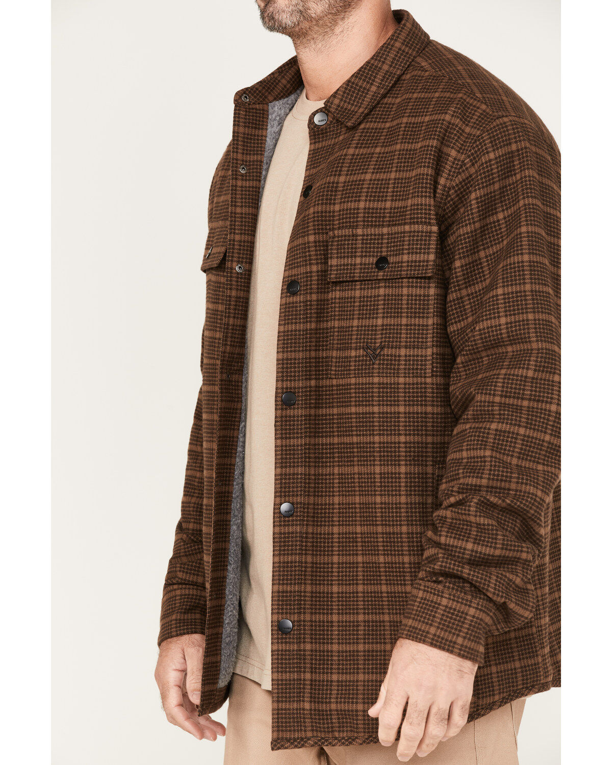 Image #2 - Hawx Men's Sherpa Lined Shirt Jacket, Pecan, hi-res