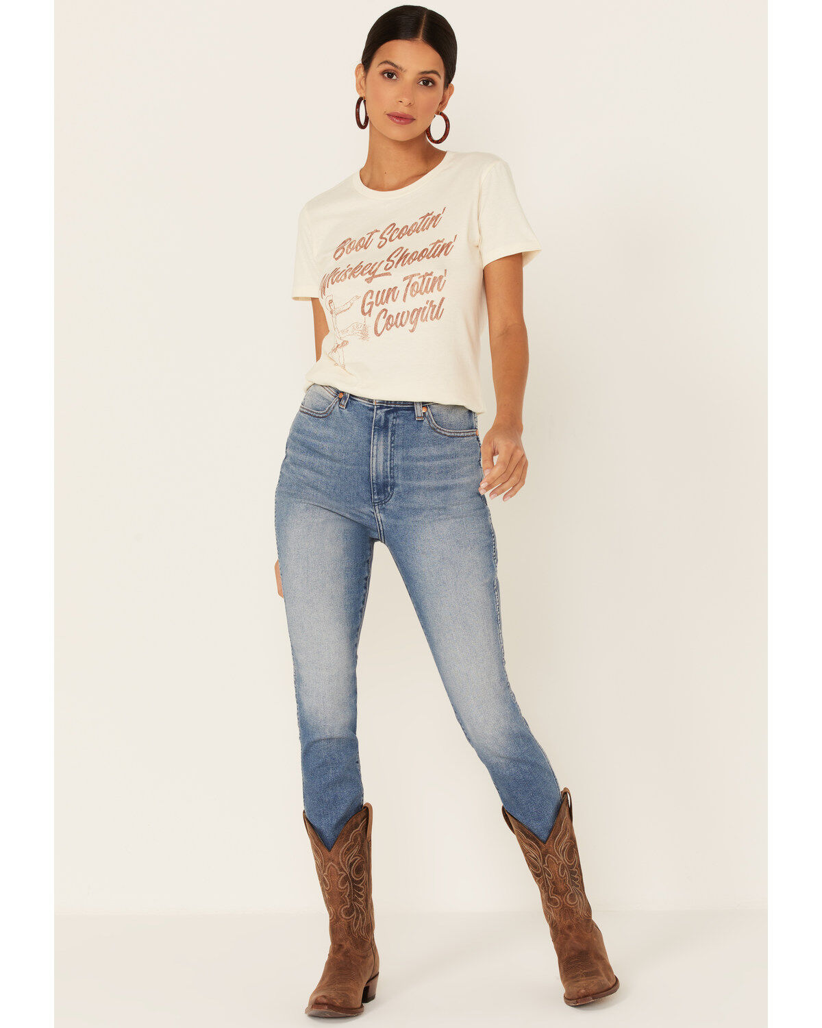 Image #4 - Southern Sierra Women's Boot Scootin Whiskey Shootin Graphic Short Sleeve Tee, , hi-res