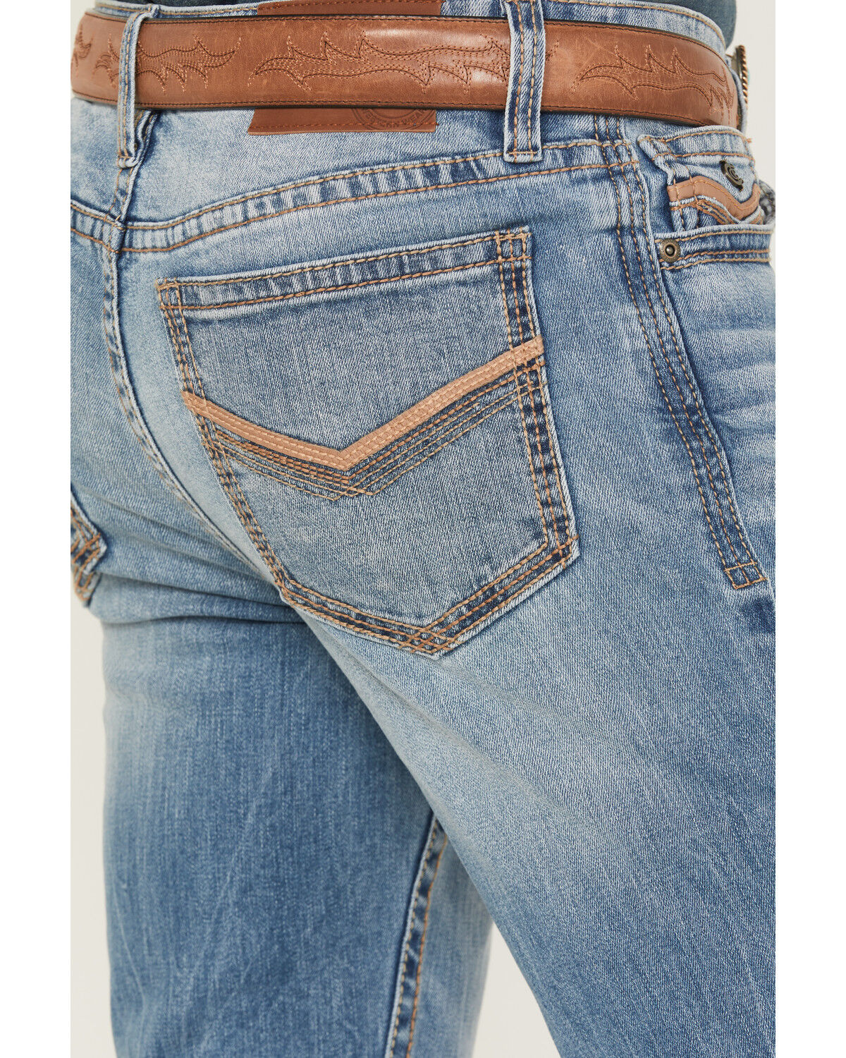 Image #4 - Cody James Men's Gunner Wash Jackson Slim Straight Stretch Denim Jeans, Light Wash, hi-res