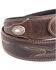 Image #3 - Cody James Men's Turquoise Stitched Longhorn Buckle Belt, Brown, hi-res