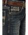 Image #2 - Rock & Roll Denim Boys' Medium Wash Reflex Vintage Bootcut Denim Jeans , Blue, hi-res