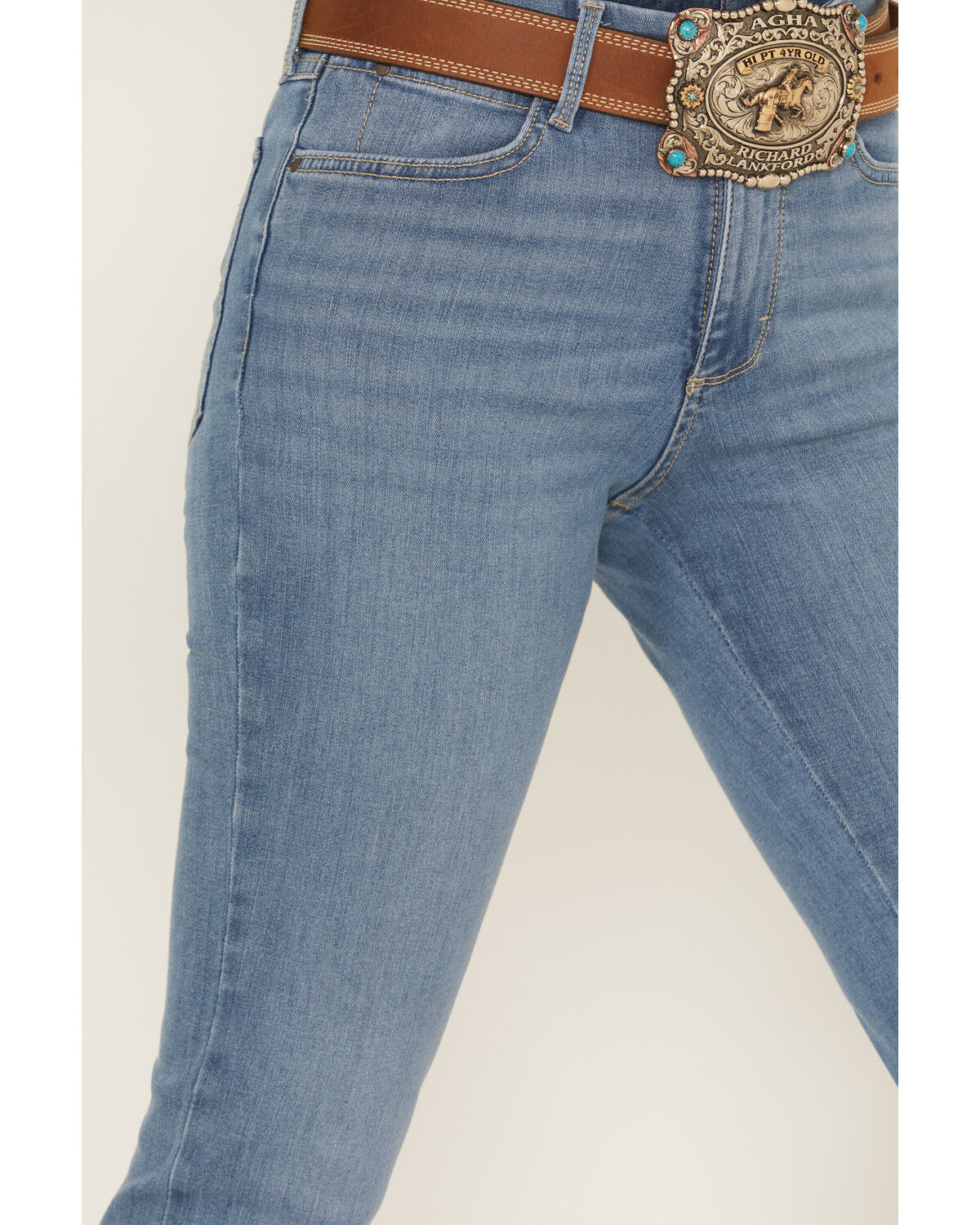 Image #2 - Wrangler Women's Palmer Medium Wash High Rise Bespoke Bootcut Stretch Denim Jeans, Medium Wash, hi-res