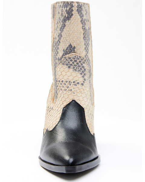 Image #3 - Dan Post Women's Snake Print Fashion Booties - Pointed Toe, Black, hi-res