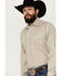 Image #2 - Stetson Men's Medallion Print Long Sleeve Pearl Snap Western Shirt, Beige, hi-res