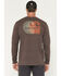 Image #1 - Carhartt Men's Relaxed Fit Heavyweight Long Sleeve Pocket Graphic Work Shirt, Dark Brown, hi-res