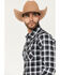 Image #2 - Wrangler Retro Men's Plaid Print Long Sleeve Snap Western Shirt, Black, hi-res