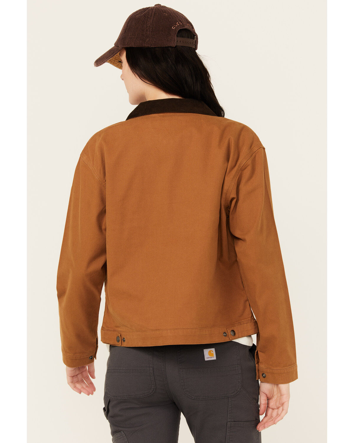 Image #4 - Carhartt Women's Rugged Flex Loose Fit Canvas Detroit Jacket, Tan, hi-res