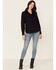 Image #4 - United By Blue Women's Plaid Print Responsible Button Down Western Flannel Shirt, Navy, hi-res