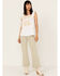 Image #2 - Cotton & Rye Women's Embroidered Ruffle Tank Top, White, hi-res