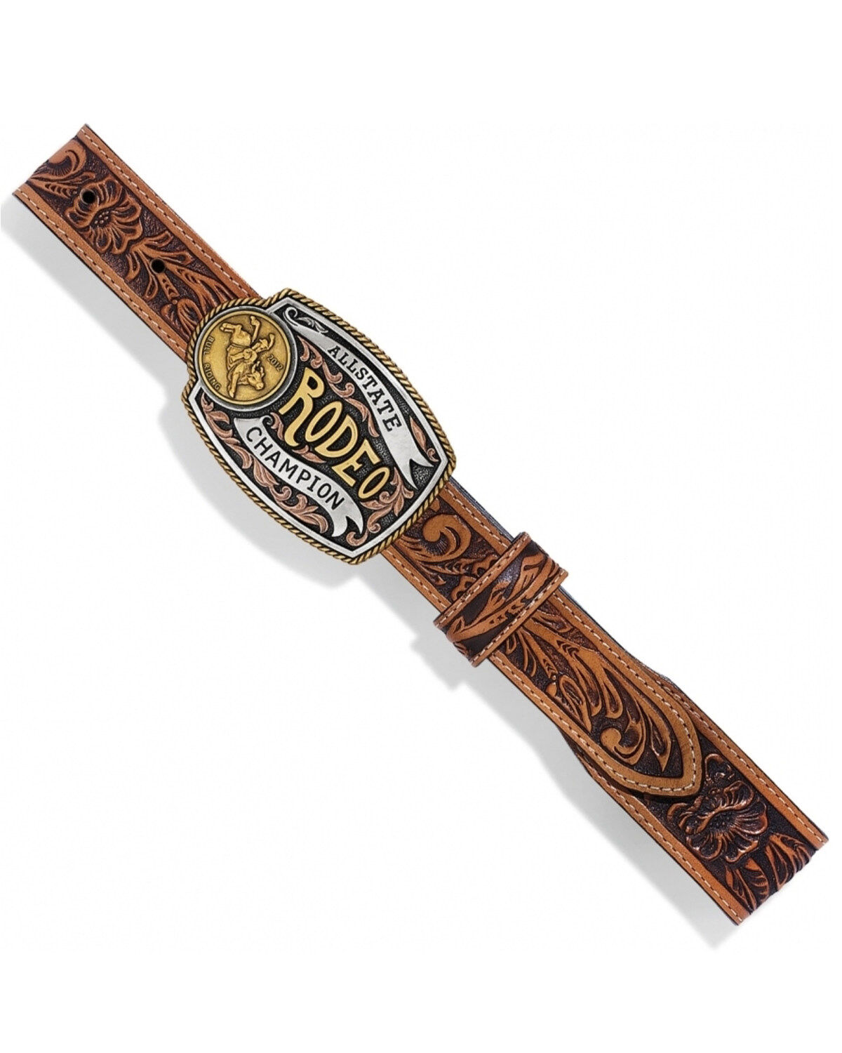 Image #3 - Tony Lama Kid's Lil' Champ Leather Belt, Tan, hi-res
