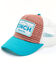 Cinch Women's Multi Braided Straw Logo Patch Mesh-Back Trucker Cap , Purple, hi-res