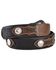 Image #2 - Cody James Men's Ribbon Inlay Leather Belt, Black, hi-res