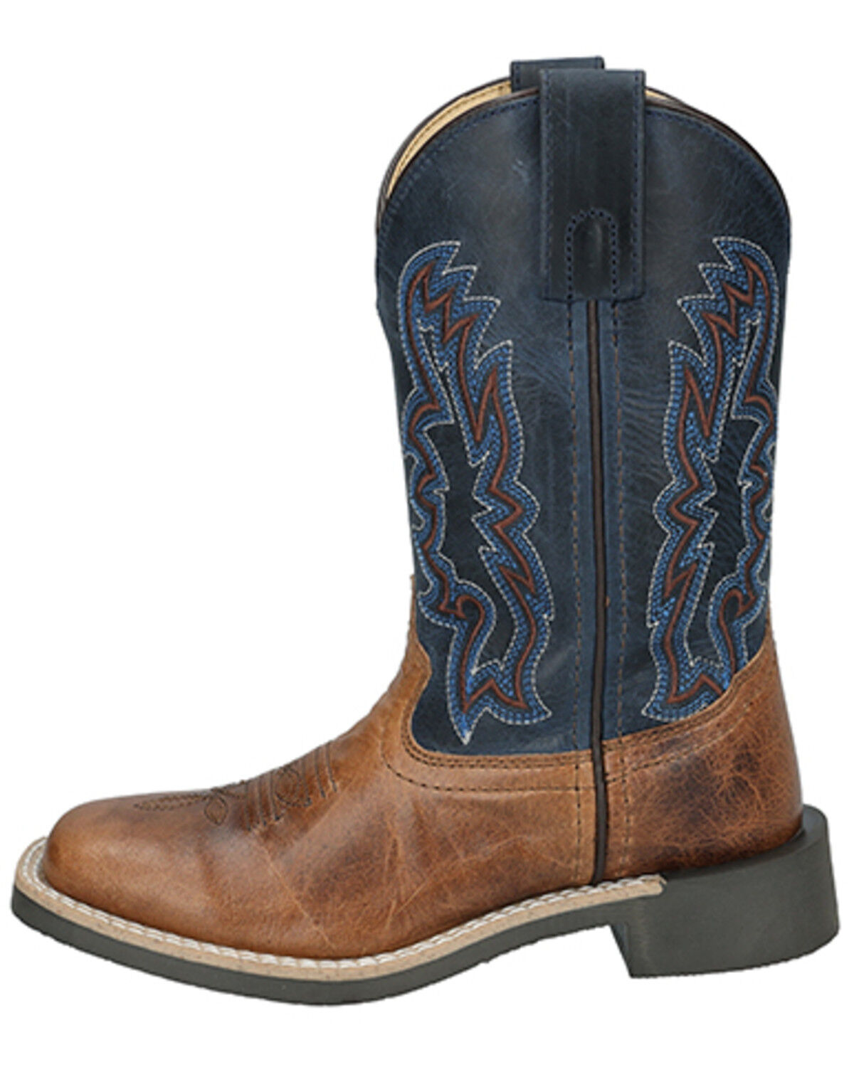 Image #3 - Smoky Mountain Little Boys' Rustler Western Boots - Broad Square Toe, Brown, hi-res