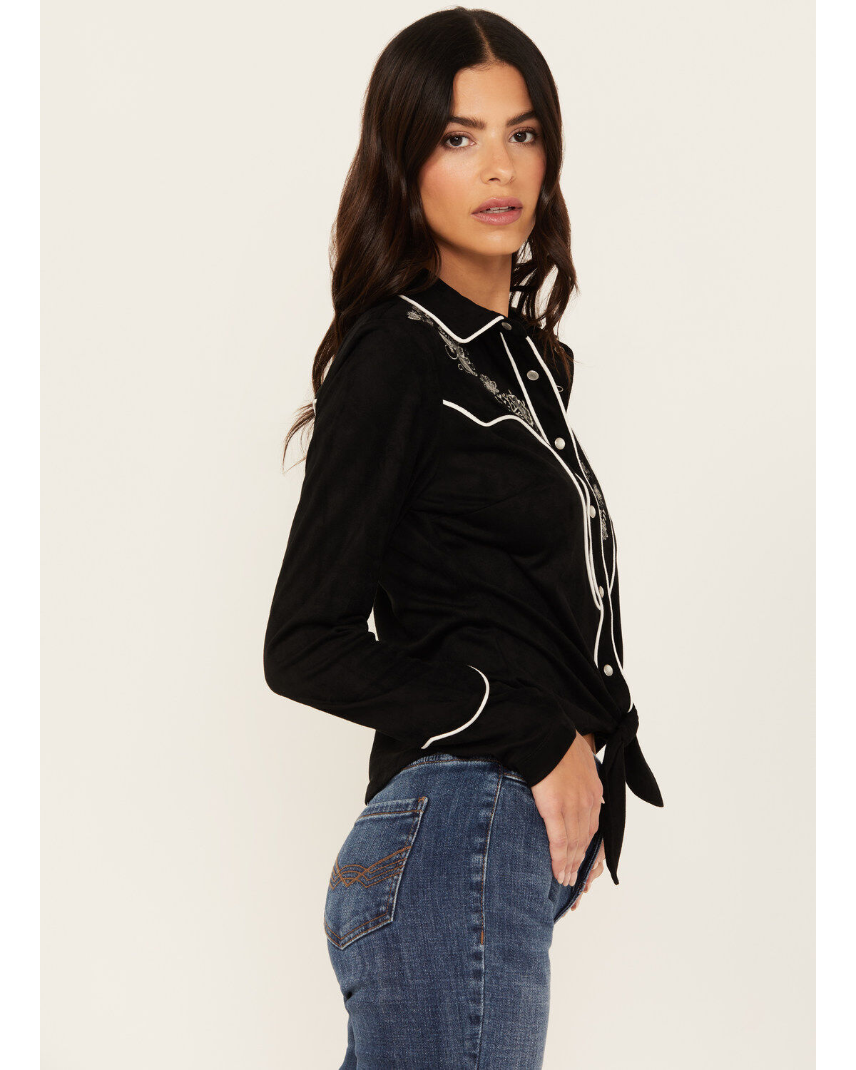 Image #3 - Idyllwind Women's Douglas Embroidered Western Knit Top, , hi-res