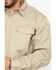 Image #3 - Hawx Men's Khaki Twill Snap Long Sleeve Western Work Shirt - Big , Beige/khaki, hi-res