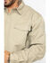 Image #3 - Hawx Men's Khaki Twill Snap Long Sleeve Western Work Shirt - Big, Beige/khaki, hi-res