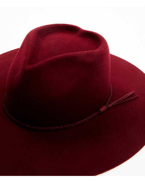 Peter Grimm Women's Amor Mio Heart Crown Wool Felt Western Hat , Burgundy, hi-res
