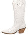 Image #3 - Dingo Women's Pretty 'N Pink Western Boots - Snip Toe, White, hi-res