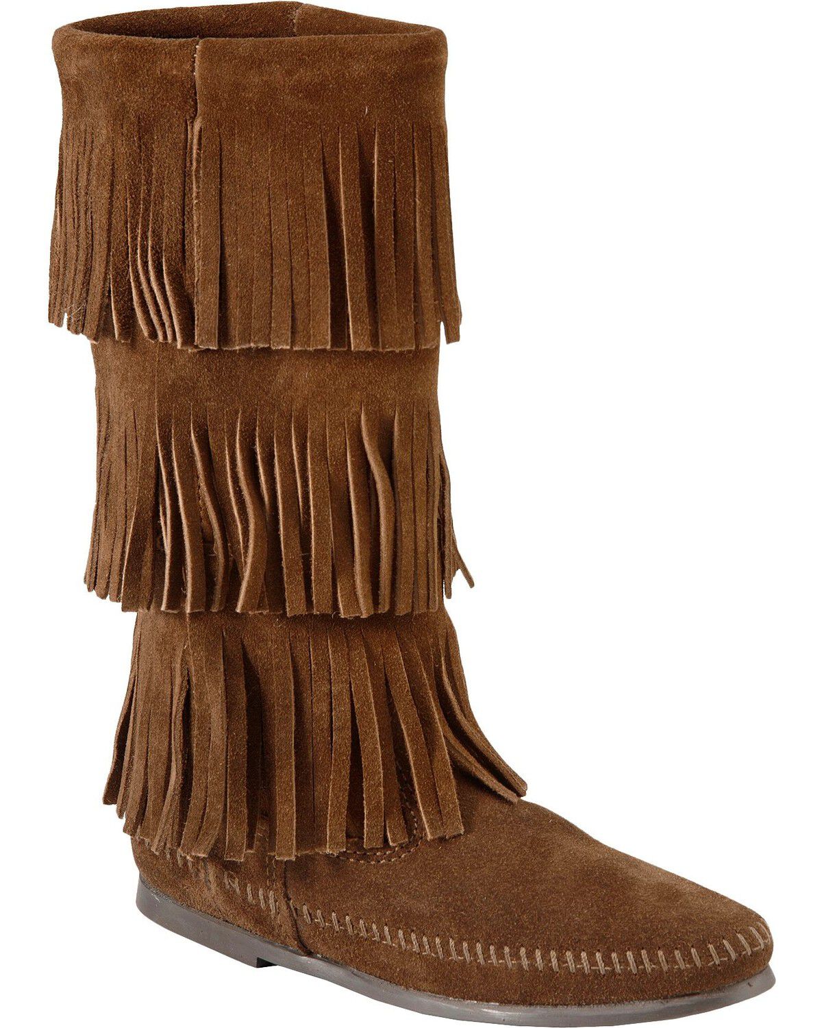 Image #1 - Minnetonka Women's Three Layer Fringe Boots, , hi-res