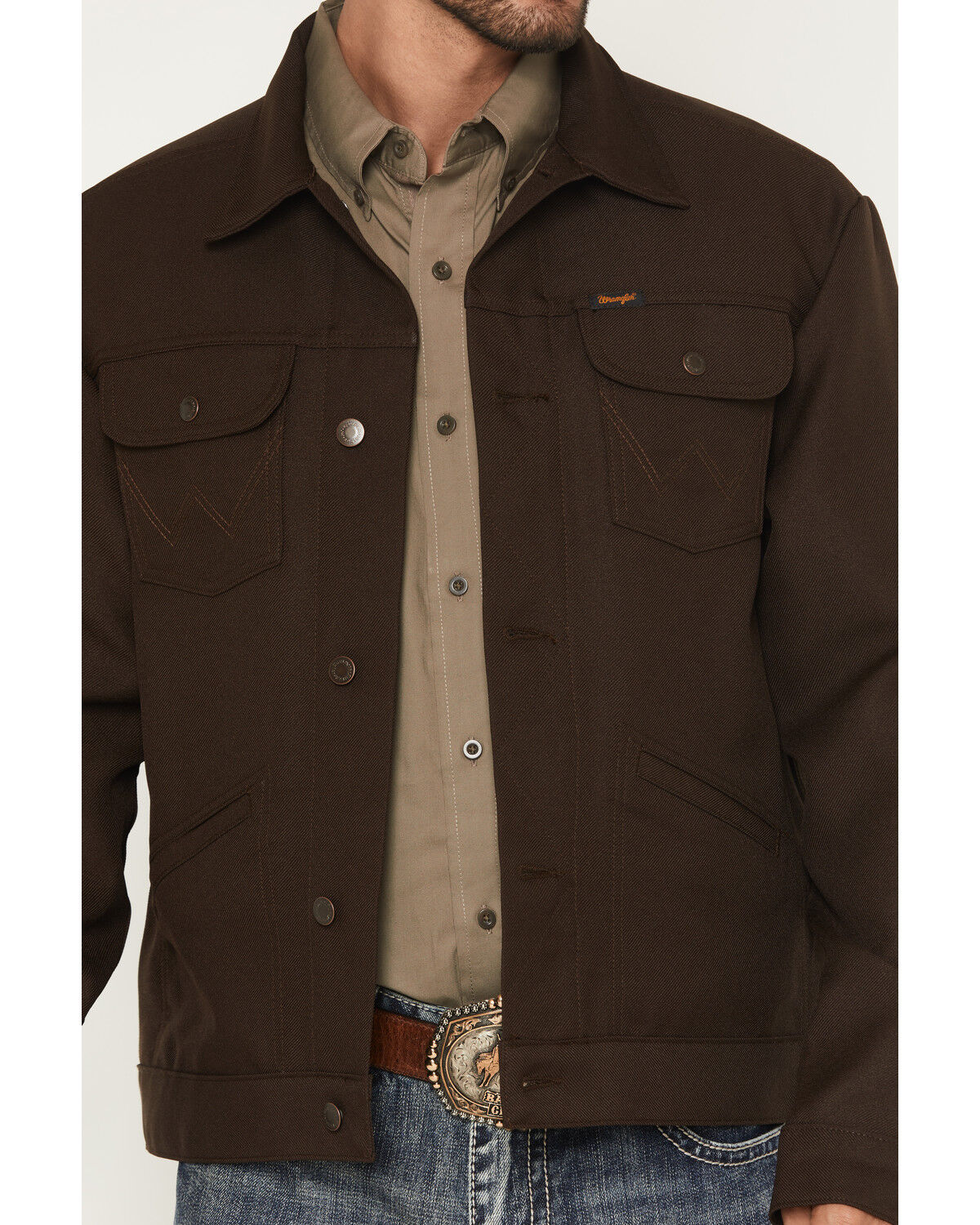 Image #3 - Wrangler Men's Wrancher Jacket, Brown, hi-res
